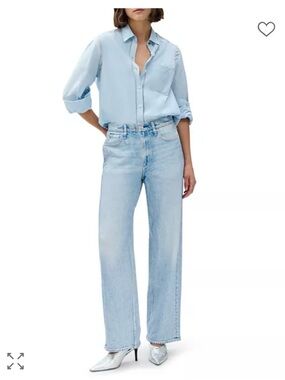 Rag & Bone Miramar Mid Rise Wide Leg Sweatpants Jean NWOT